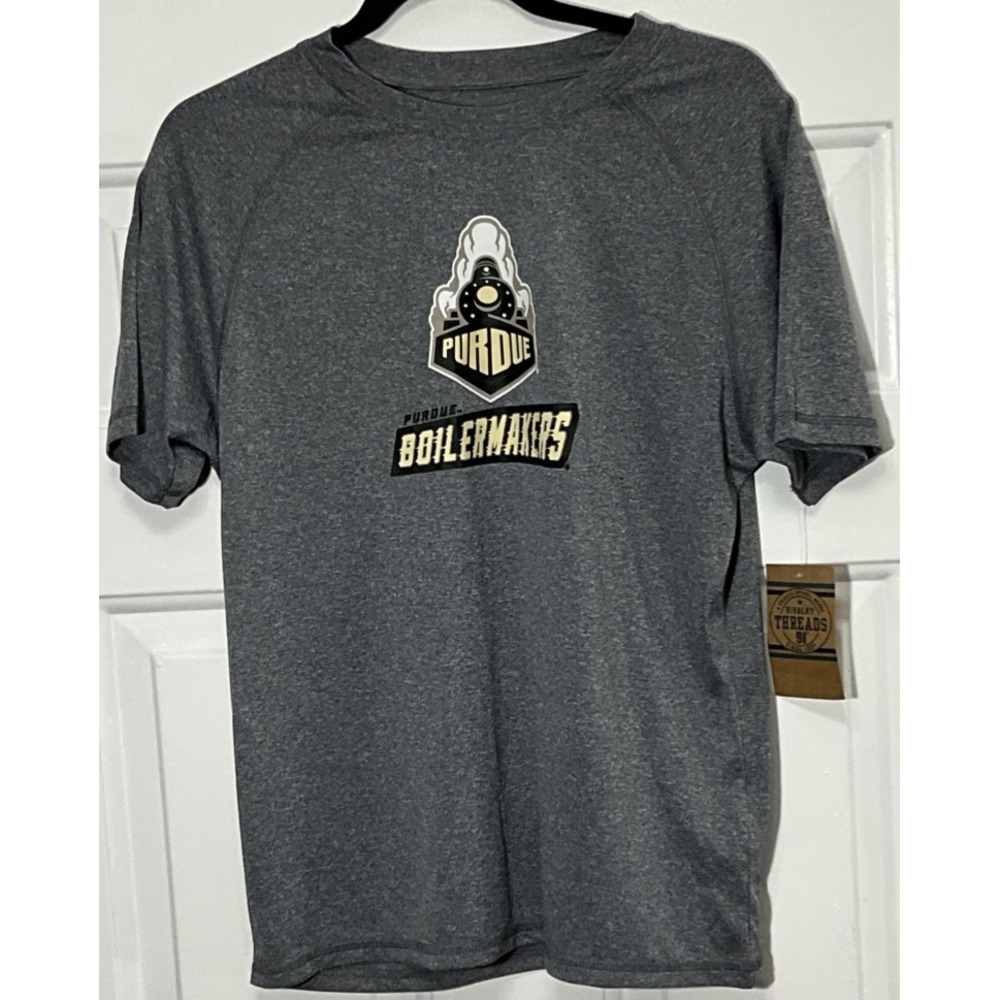Big Ten Football Purdue Boilermakers Athletic Grey Shirt Women's XL 16/18
